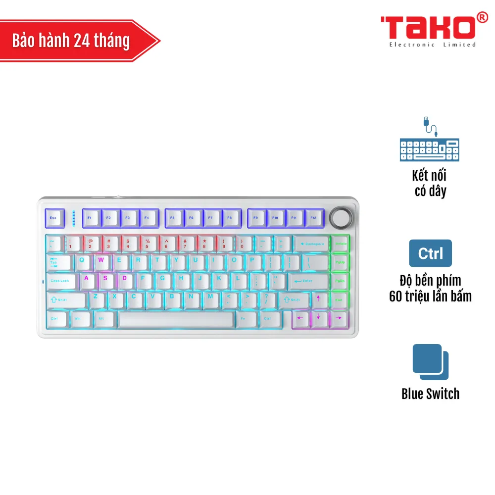 AULA F75 (2846-2839) BÀN PHÍM CƠ GAMING CÓ DÂY (Phiên bản Blue switch)