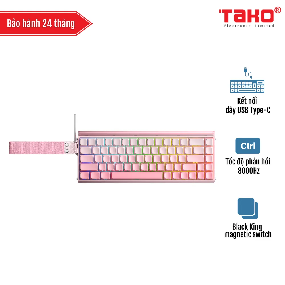 AULA HERO 68 HE BÀN PHÍM CƠ GAMING CÓ DÂY (Phiên bản Hồng gradient/ Black King magnetic switch)
