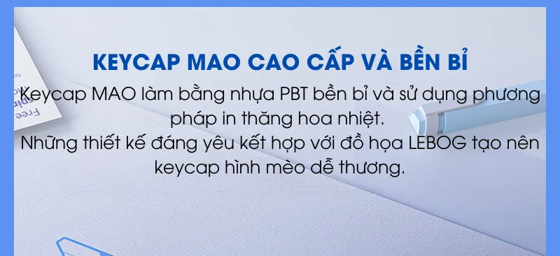 LEOBOG A75 BÀN PHÍM CƠ GAMING 3 MODE