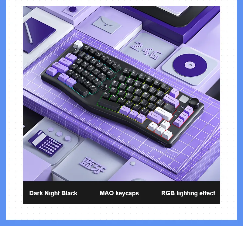 LEOBOG A75 BÀN PHÍM CƠ GAMING 3 MODE