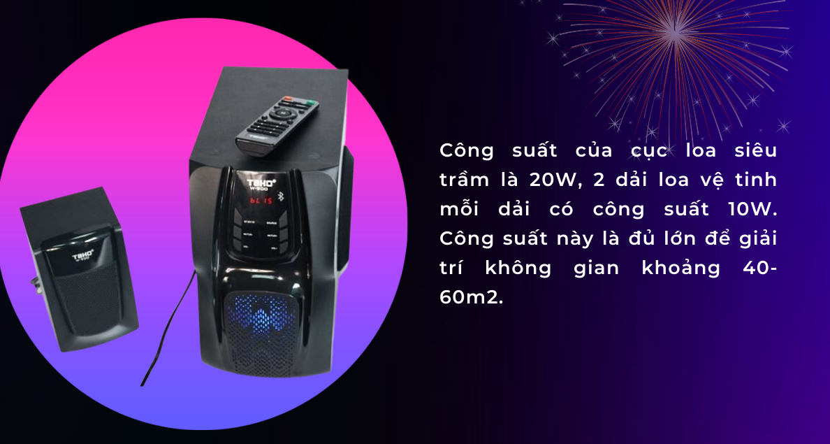 Loa TAKO W-900 có công suất lớn